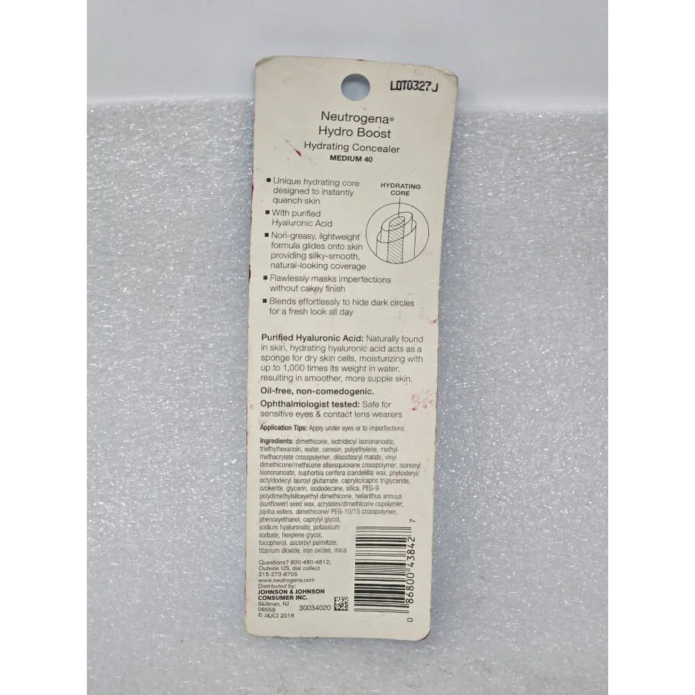 Neutrogena Hydro Boost Hydrating Concealer Medium 40 With Hyaluronic Acid